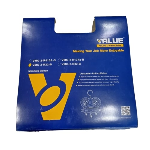 منی فلت گیج شارژ گاز 2 قلو کد  Vmg-2-R22-B