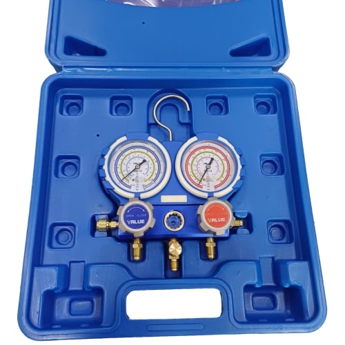 منی فلت گیج شارژ گاز 2 قلو کد  Vmg-2-R22-B
