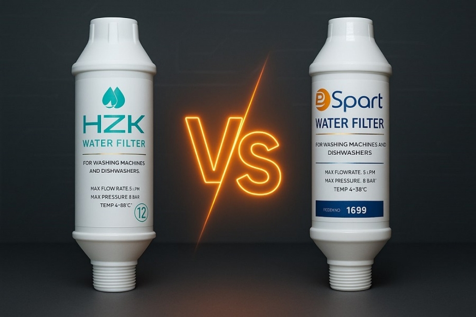 مقایسه فیلتر رسوب گیر لباسشویی و ظرفشویی برند اسپارت با HKZ