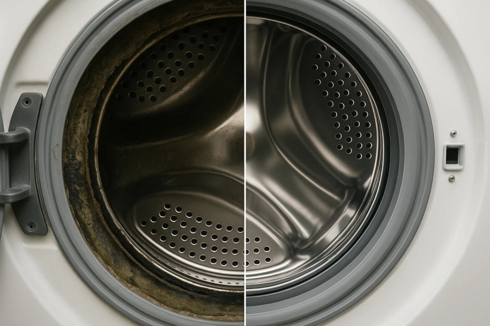 آموزش جرمگیری لباسشویی برای رفع بوی بد و رسوب المنت