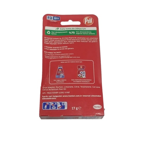 بوگیر ظرفشویی پریل با رایحه لیمو موثر تا 45 شست و شو