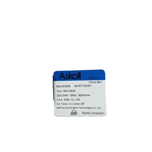 پمپ تخلیه ماشین لباسشویی آسکول طرح چین مدل ۳ پیچ