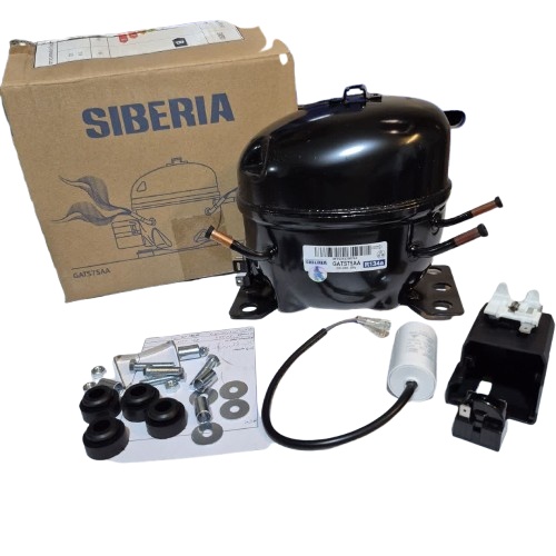 کمپرسور یخچال سیبریا مدل GATS75AA قدرت 1/4+ گاز R134