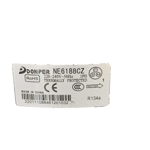 کمپرسور یخچال دانپر مدل NE6188CZ قدرت 3/8 صنعتی گاز R134